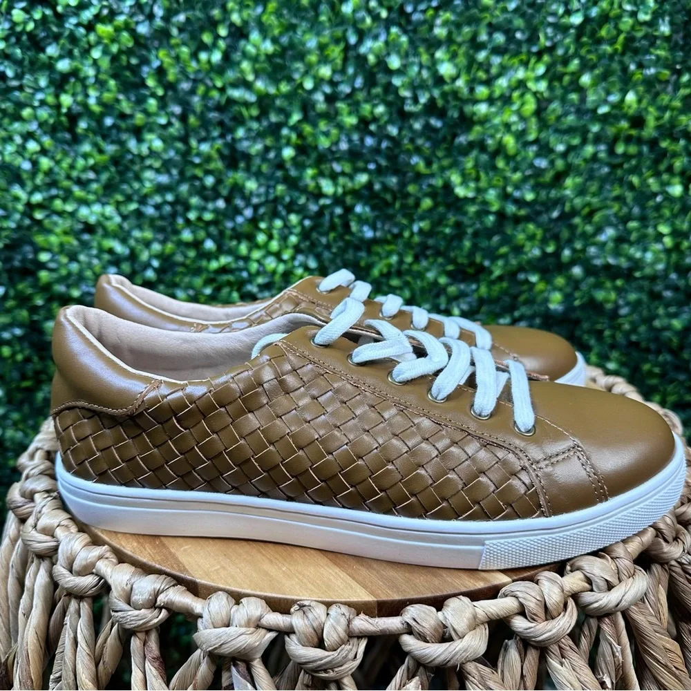 Leather Woven Sneaker | Color 'Espresso' | Women‎
